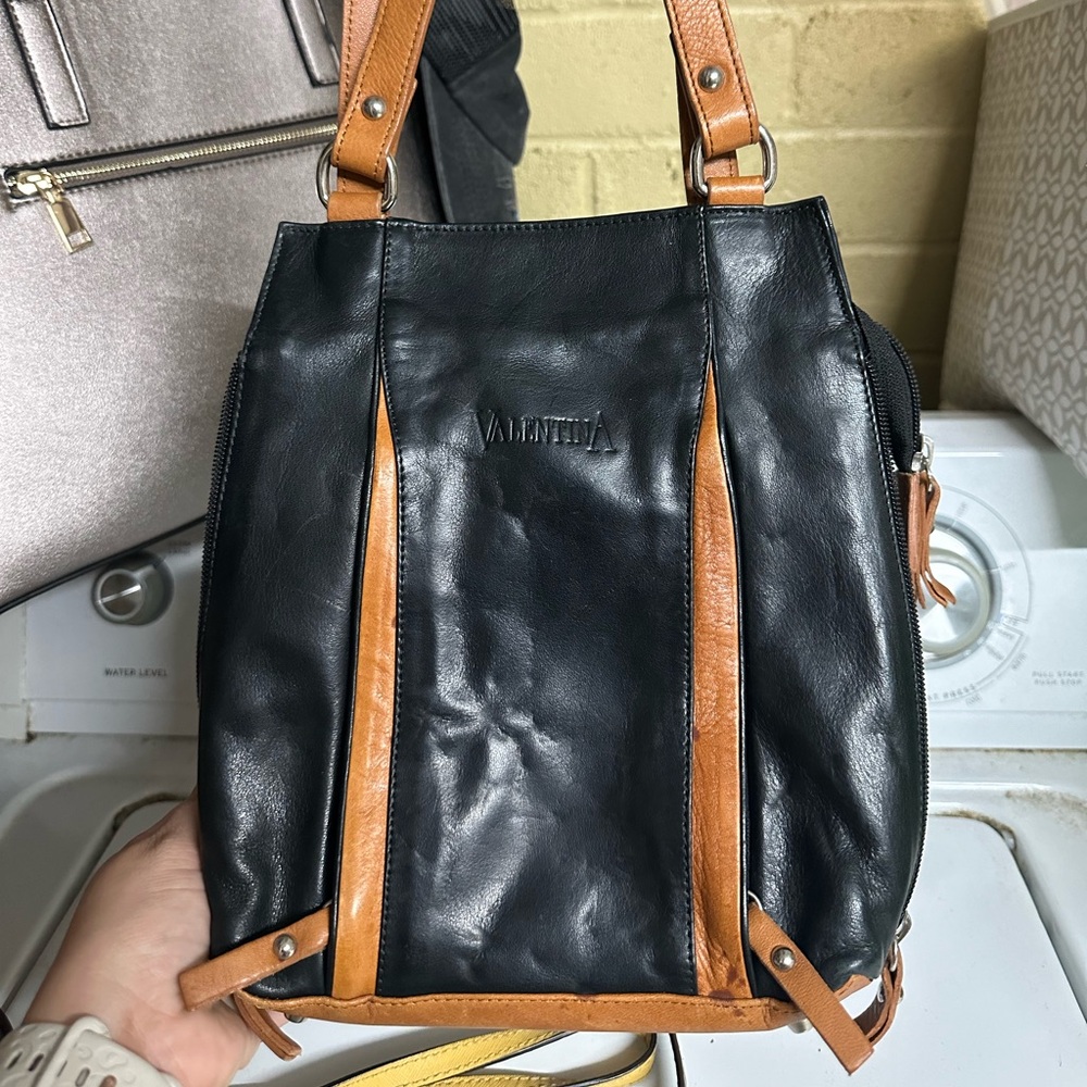Genuine leather Valentina shoulder purse